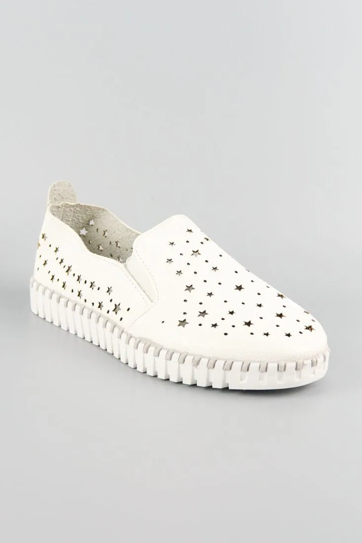 รองเท้าหนังส้นแบน - Stars Hollow Soft Leather Loafers