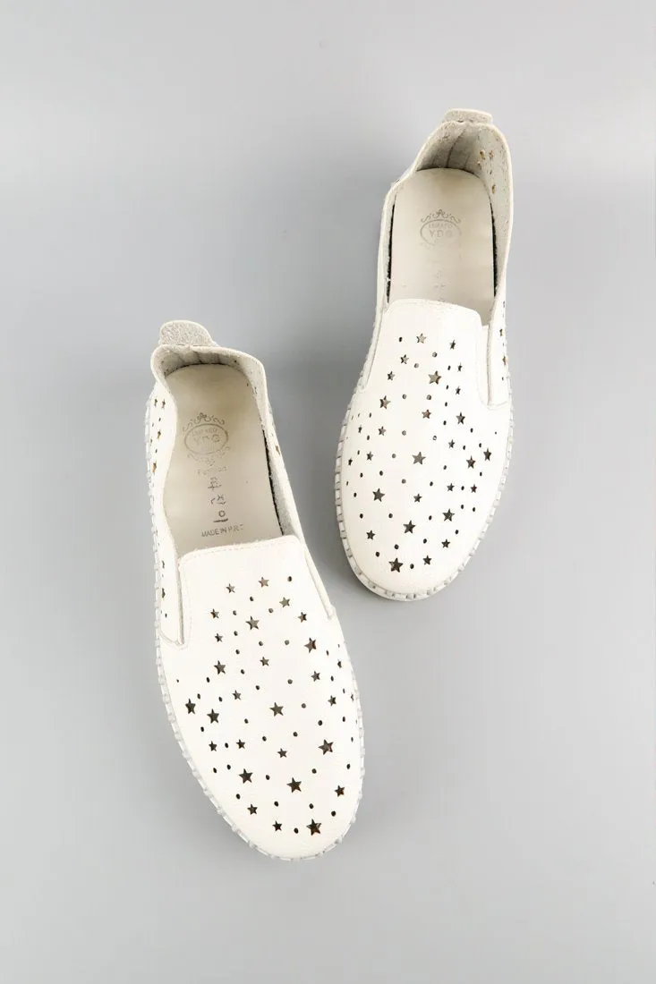รองเท้าหนังส้นแบน - Stars Hollow Soft Leather Loafers