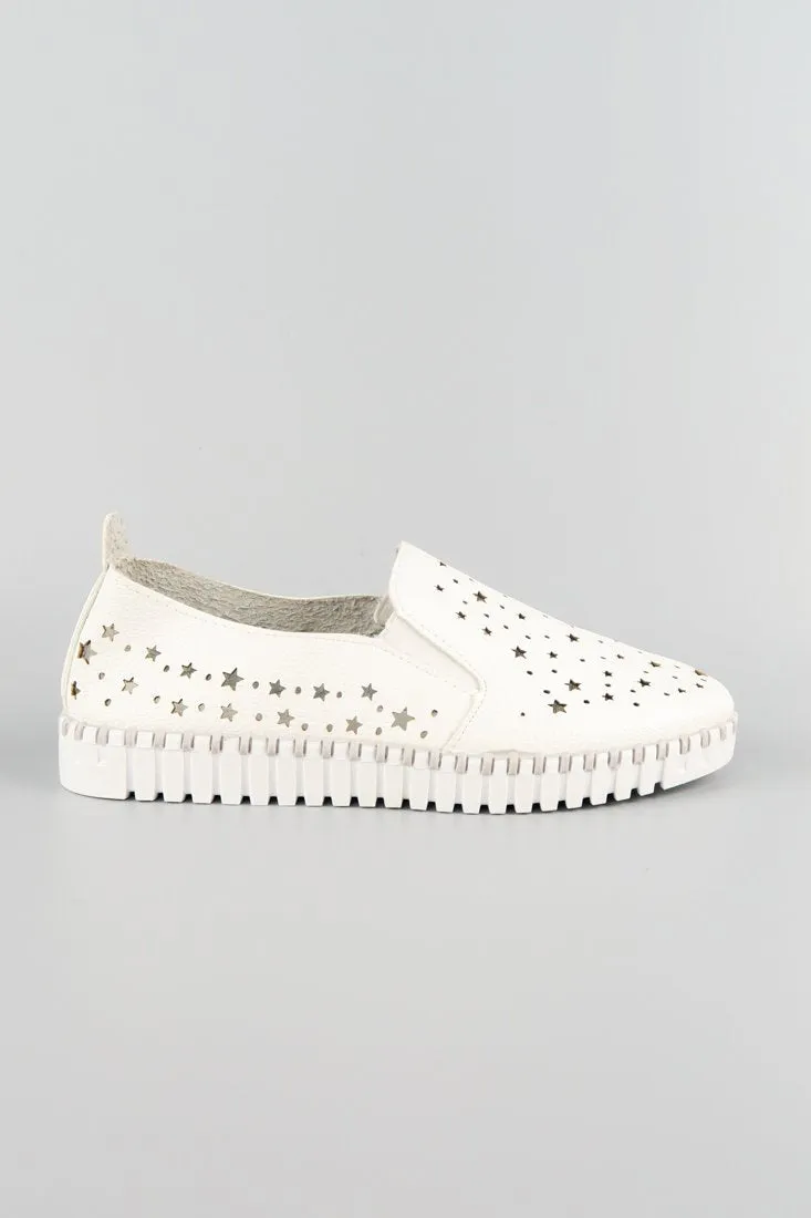 รองเท้าหนังส้นแบน - Stars Hollow Soft Leather Loafers