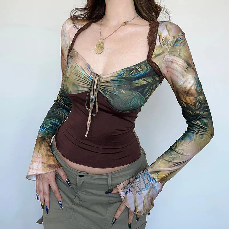 Advbridge aspen outfit winter Mocha Mingle Mesh Top