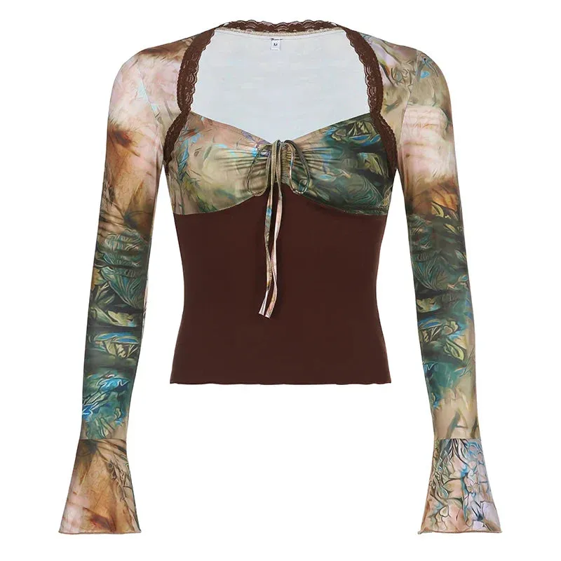 Advbridge aspen outfit winter Mocha Mingle Mesh Top