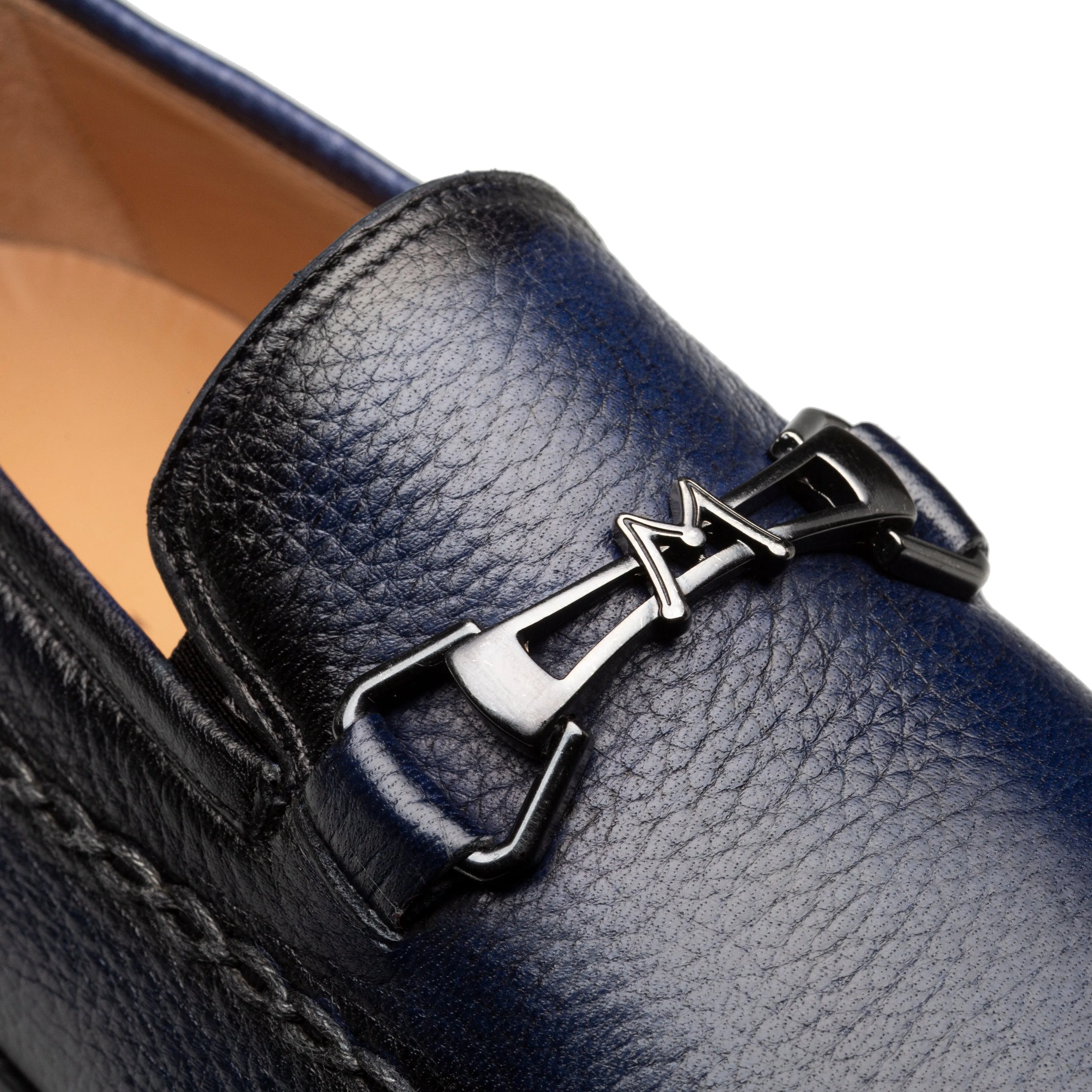 Apron Toe Deerskin Bit Loafer
