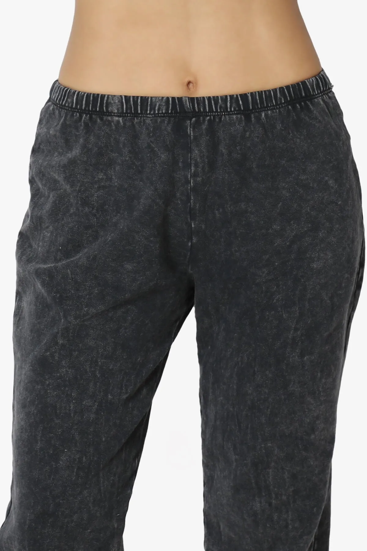 Ashlin Mineral Wash Crop Top & Jogger Pants SET
