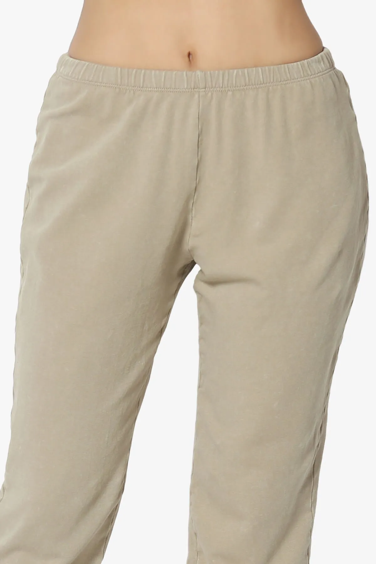 Ashlin Mineral Wash Crop Top & Jogger Pants SET