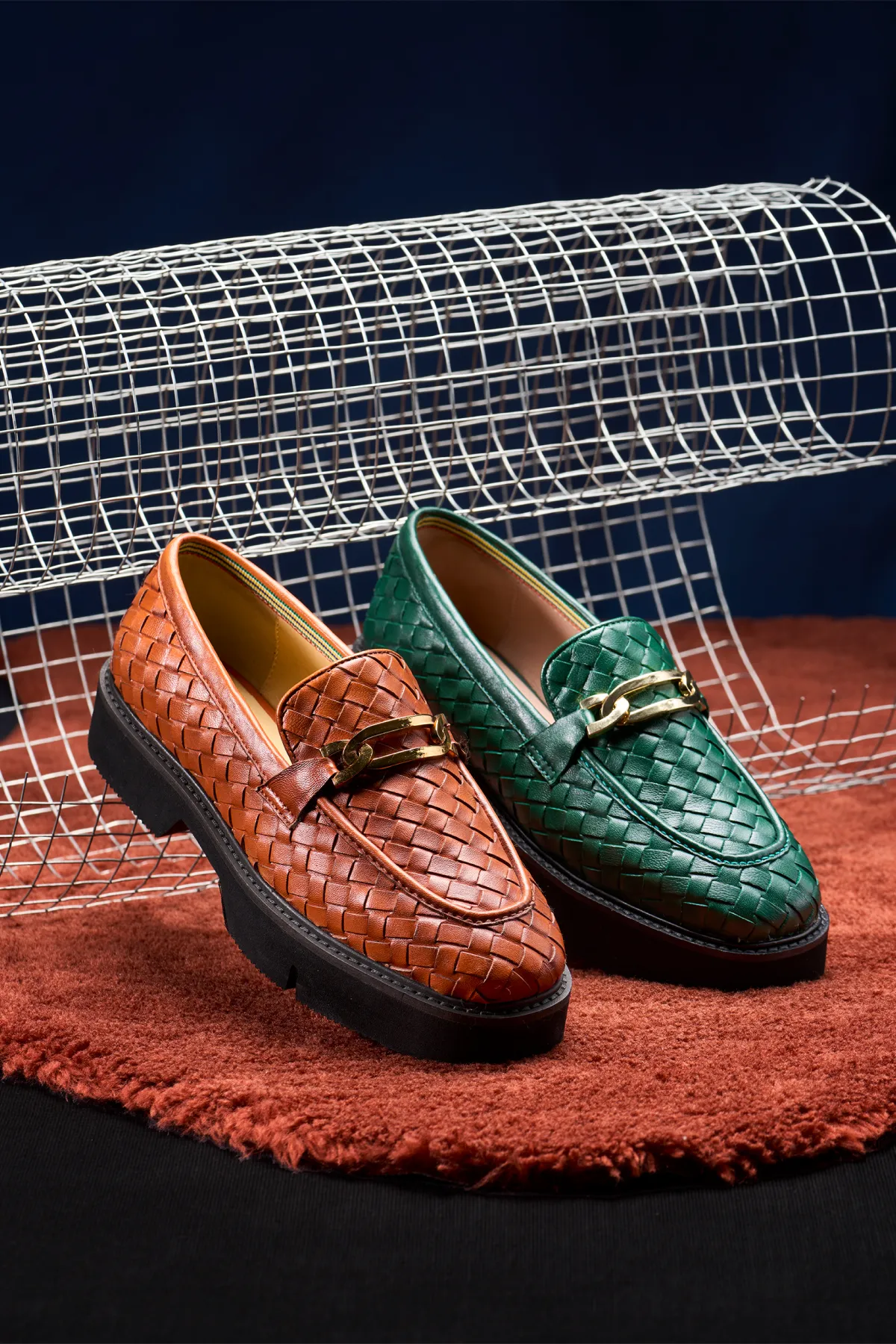 Autumn Woven Loafers - Green
