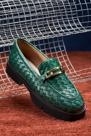 Autumn Woven Loafers - Green