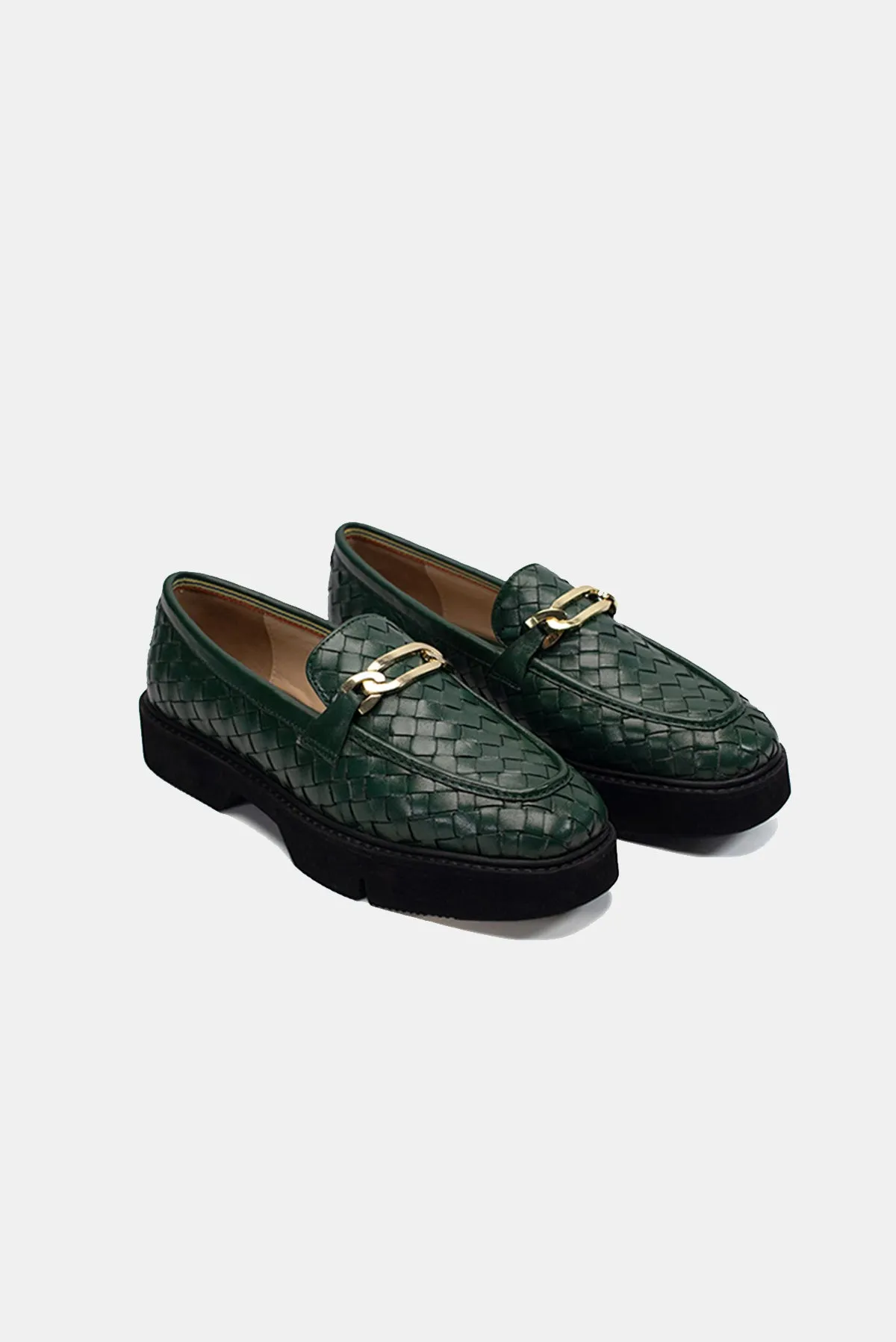 Autumn Woven Loafers - Green