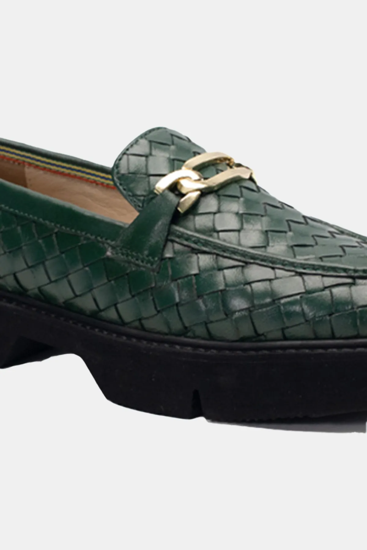 Autumn Woven Loafers - Green