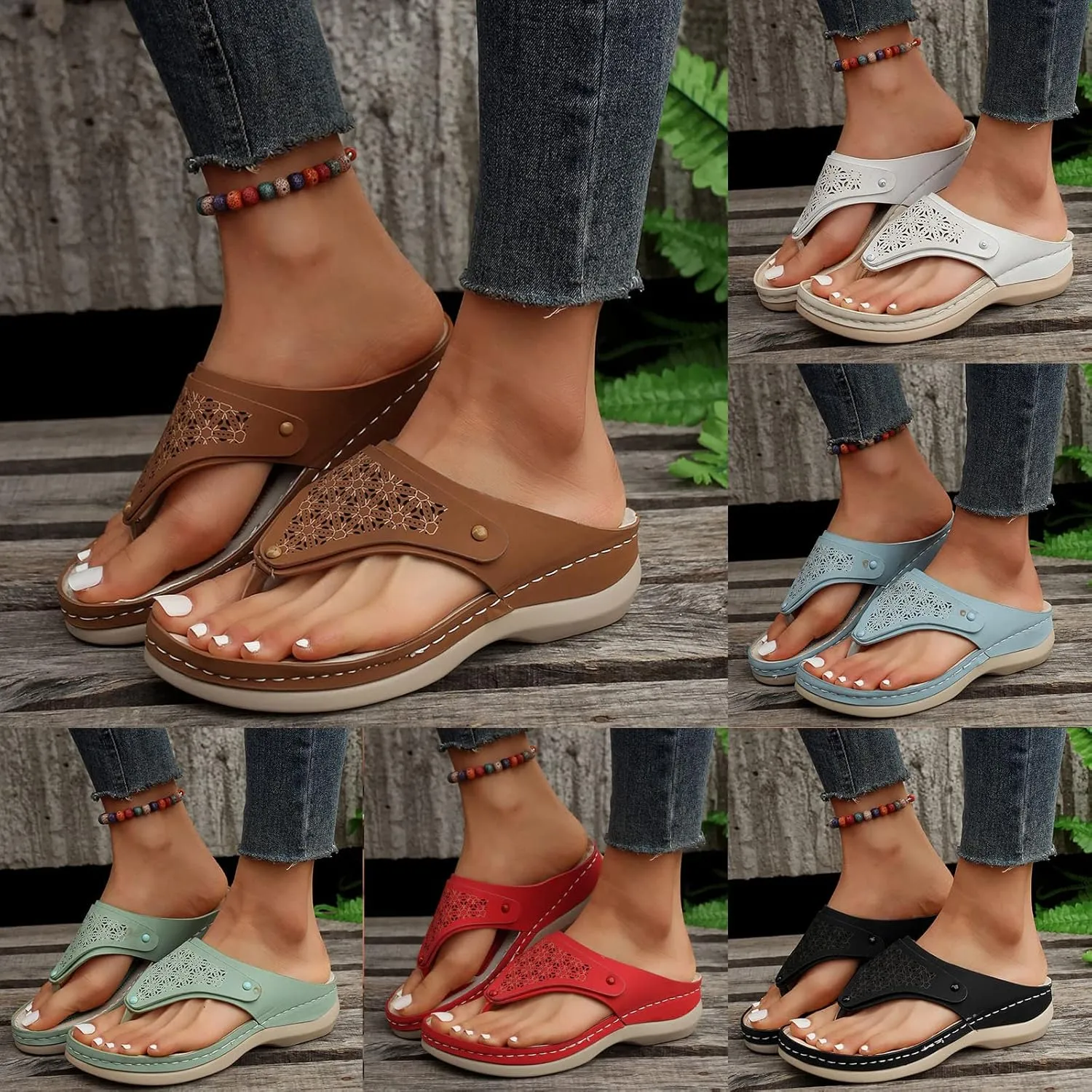 Avylays Breathable Mesh Sports Sandals With Non-Slip Sole Comfort Walking Sandals Slip On Flip Flops Beach Sandals