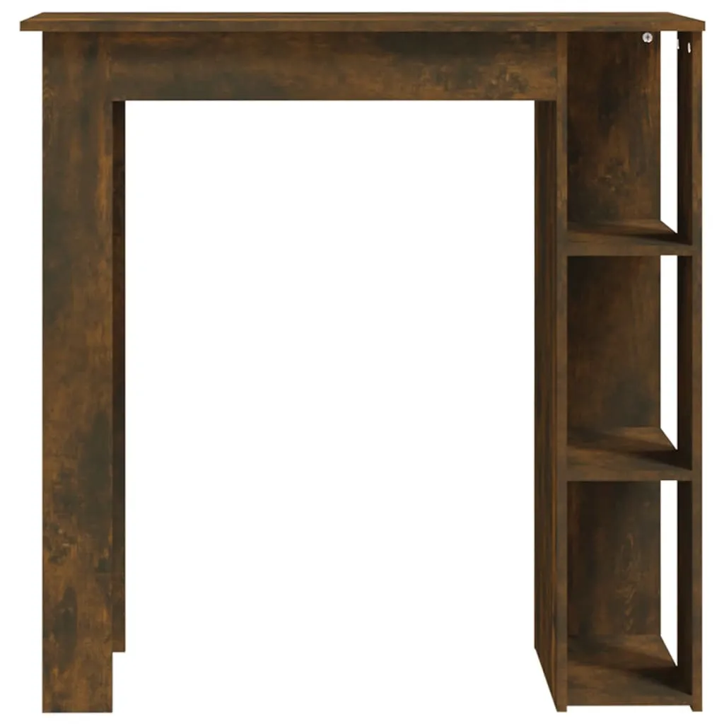 Bar Table with Shelf Smoked Oak 102x50x103.5 cm Chipboard