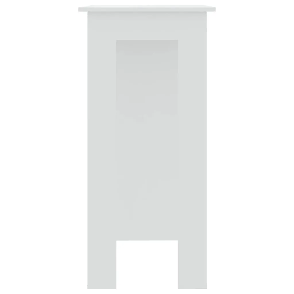 Bar Table with Shelf White 102x50x103.5 cm Chipboard