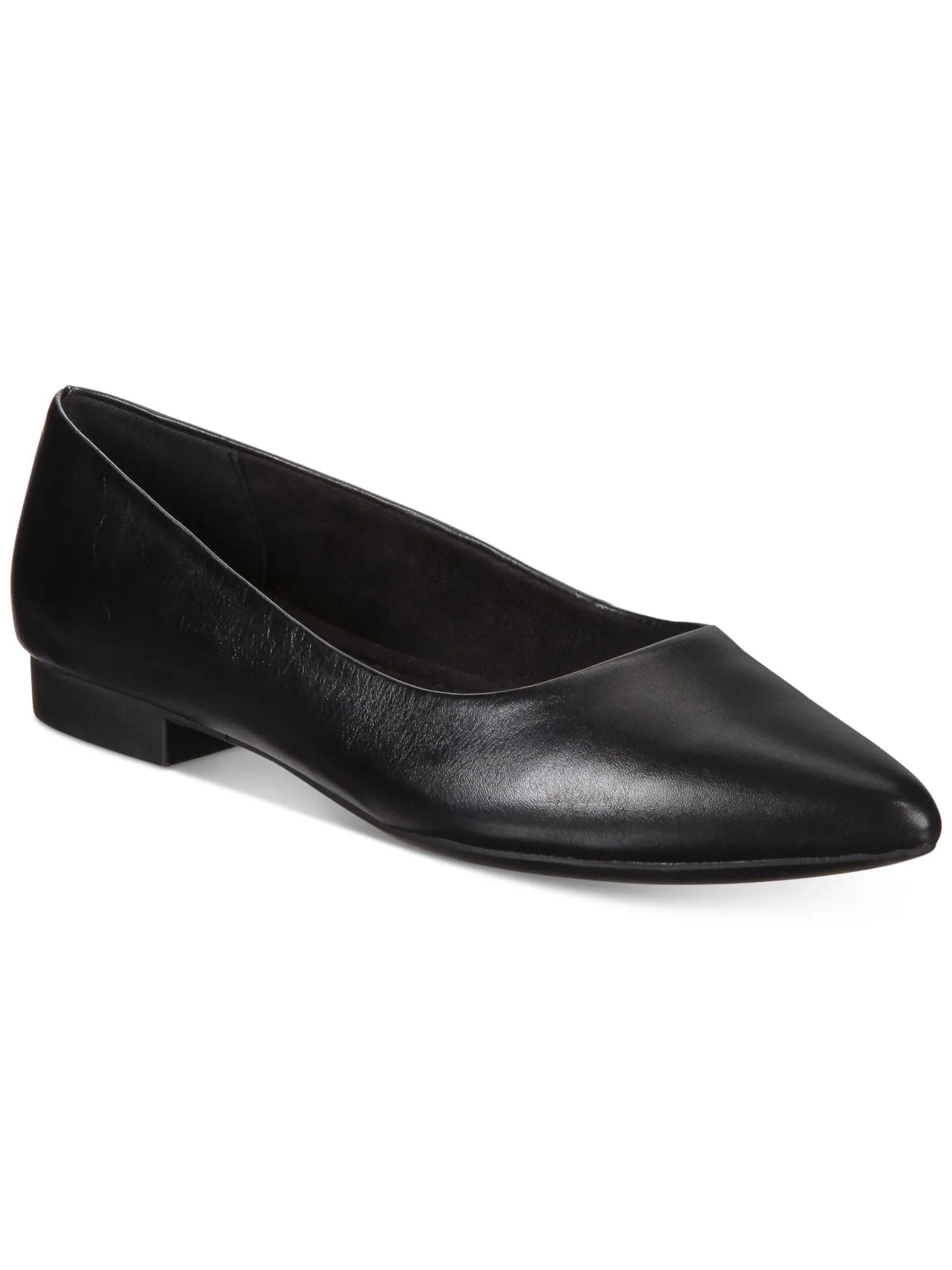 BELLA VITA Womens Black Padded Vivien Pointed Toe Slip On Leather Dress Ballet Flats WW