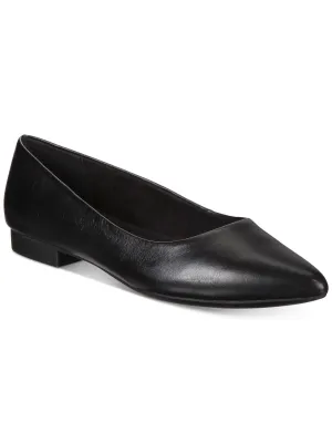 BELLA VITA Womens Black Padded Vivien Pointed Toe Slip On Leather Dress Ballet Flats WW