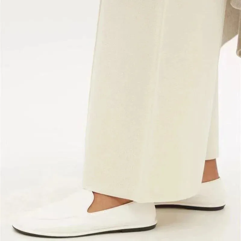 binfenxie  -  Loafers Women's Shoes 2025 New Spring Round Toe Slip-on Small Leather Shoes Casual Soft Leather Flat Mules
