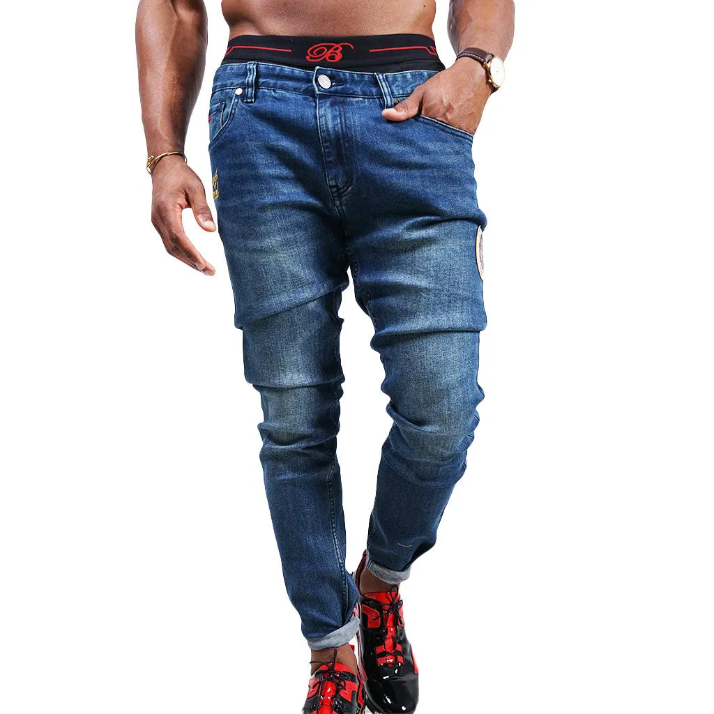 Bogart Man Gold Collection Navy Blue Slim Fit Jean