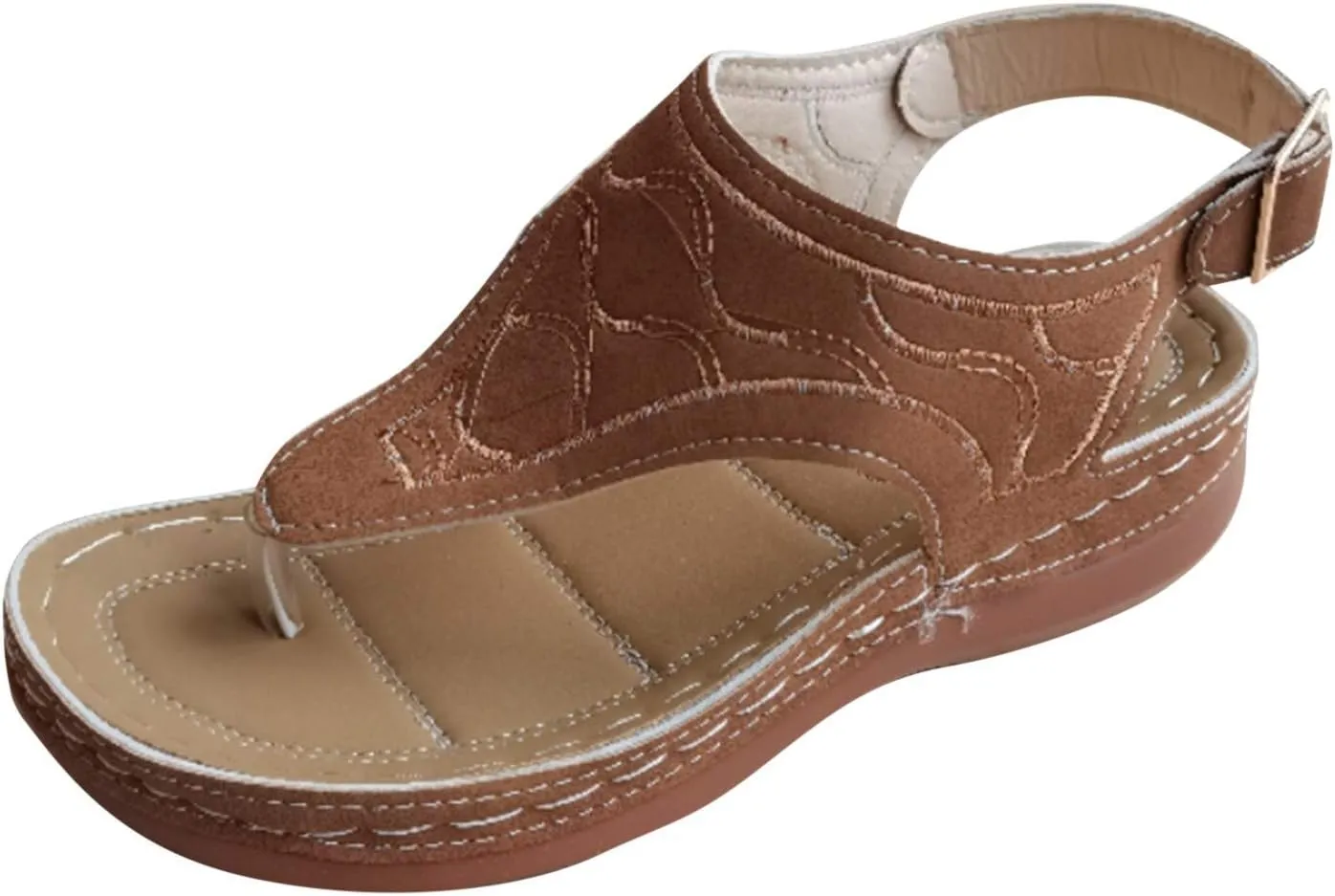 Cathalem Orthopedic Sandals for Women Arch Support 2024 Casual Summer Shoes Flip Flops Comfy Lightweight Breathable Sandals