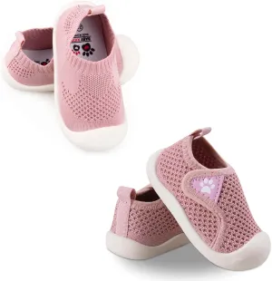 Charrost Baby First-Walking Shoes Size 6 Kid Shoes Toddler Infant Boys Girls Soft Sole Non Slip Mesh Breathable Lightweight Slip-on Sneakers Outdoor
