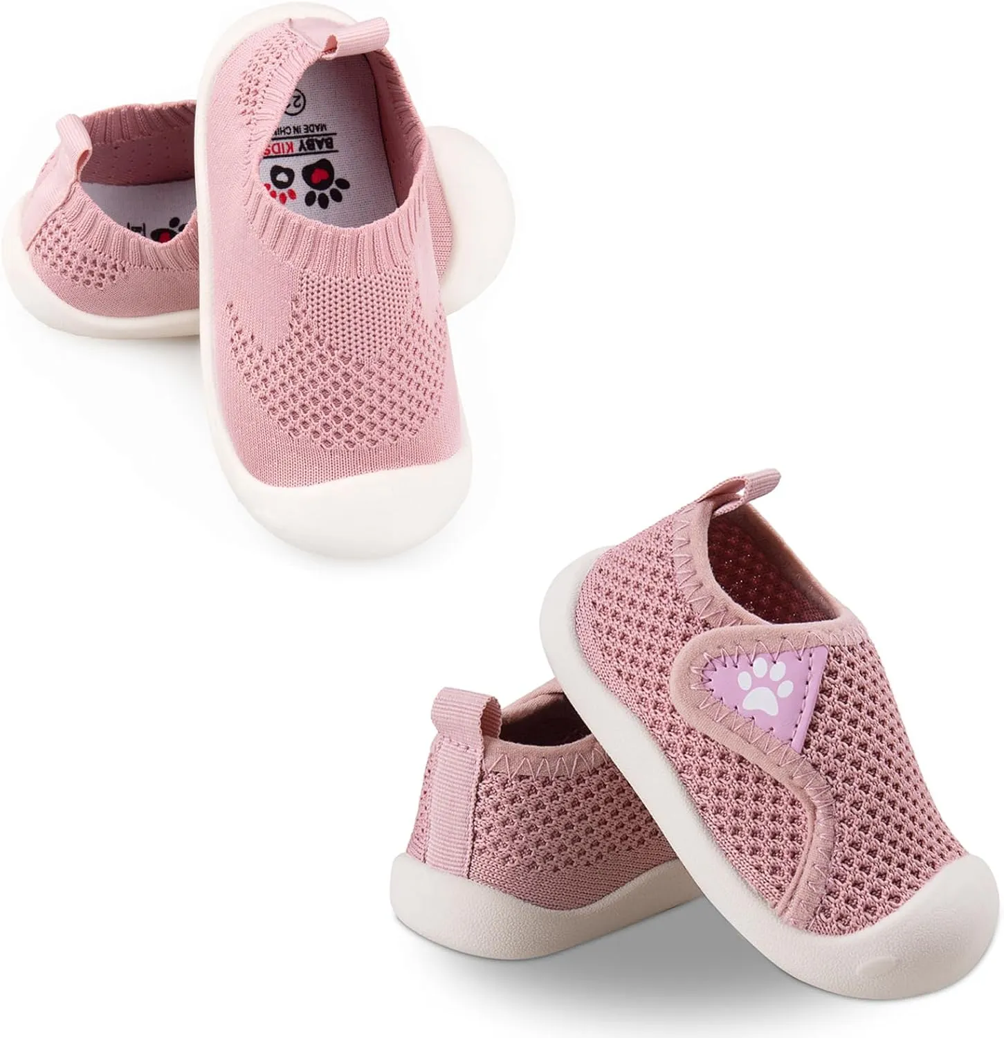 Charrost Baby First-Walking Shoes Size 6 Kid Shoes Toddler Infant Boys Girls Soft Sole Non Slip Mesh Breathable Lightweight Slip-on Sneakers Outdoor