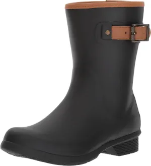 Chooka Women's Rubber Waterproof Solid Rain Boot with Memory Foam