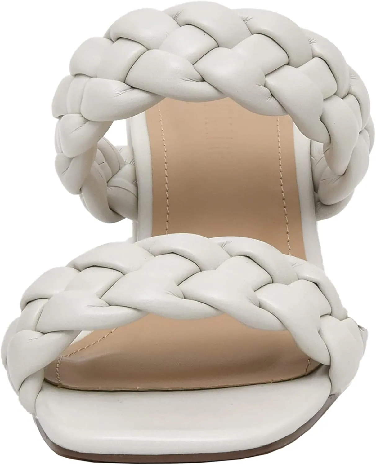 CUSHIONAIRE Women's Onyx braided Heel Sandal  Memory Foam, Wide Widths Available