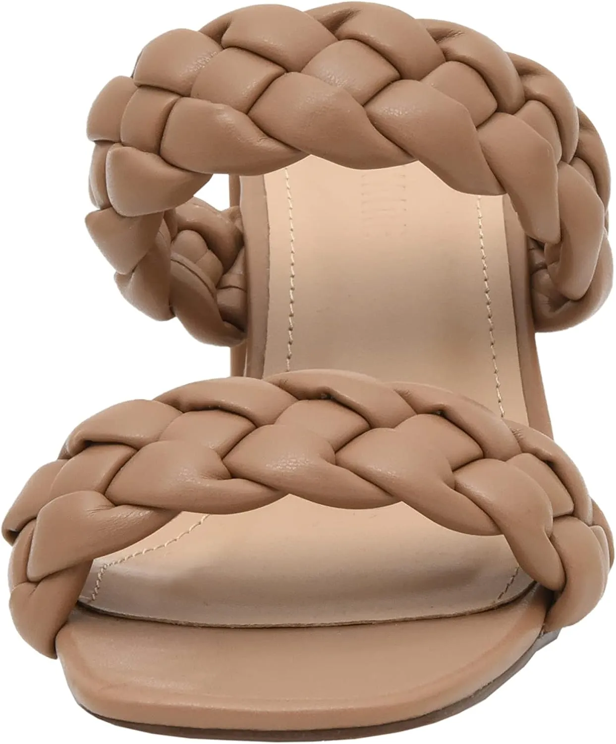 CUSHIONAIRE Women's Onyx braided Heel Sandal Memory Foam, Wide Widths Available