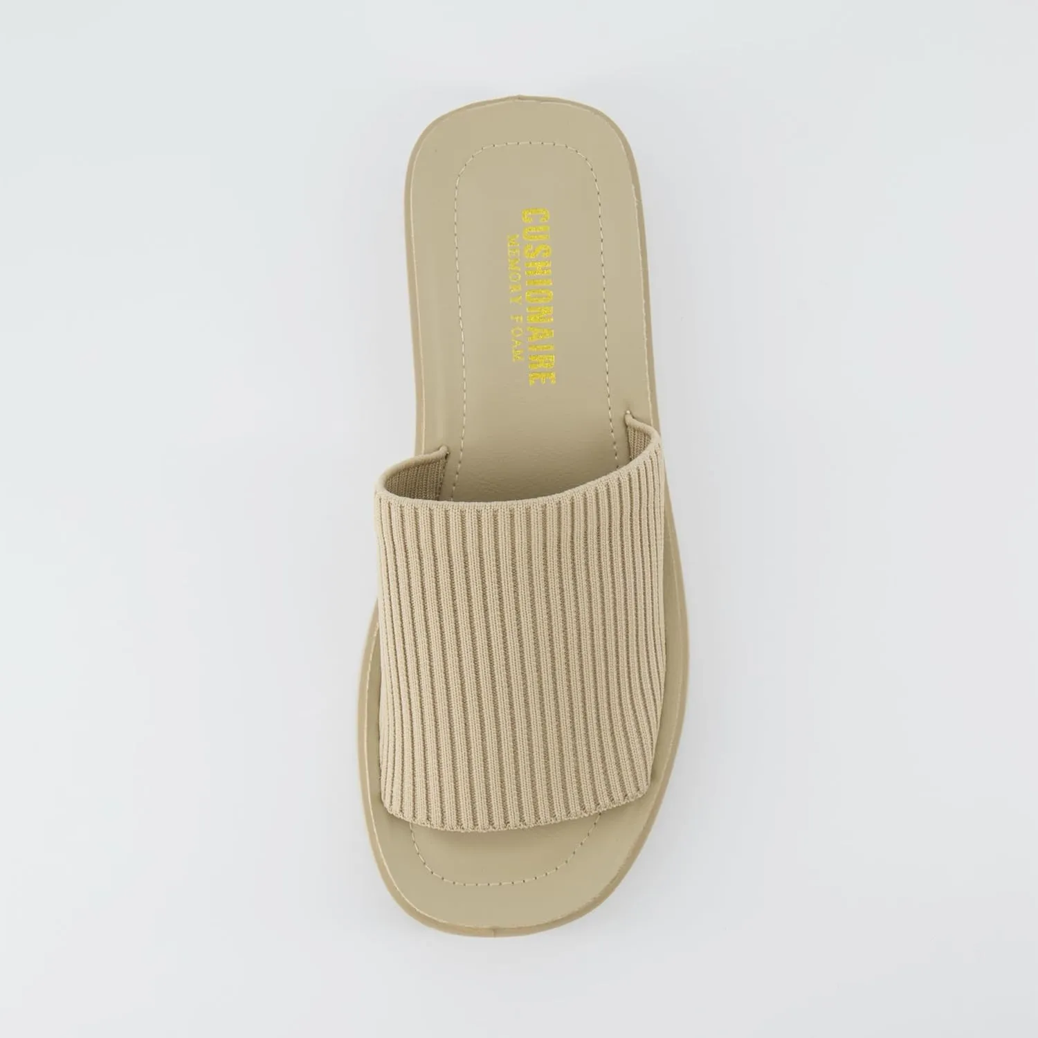 CUSHIONAIRE Women's Pim knit platform sandal with  Memory Foam