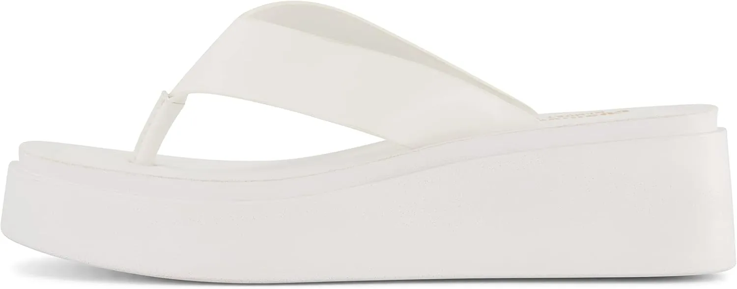 CUSHIONAIRE Women's Pippin thong platform sandal with Memory Foam