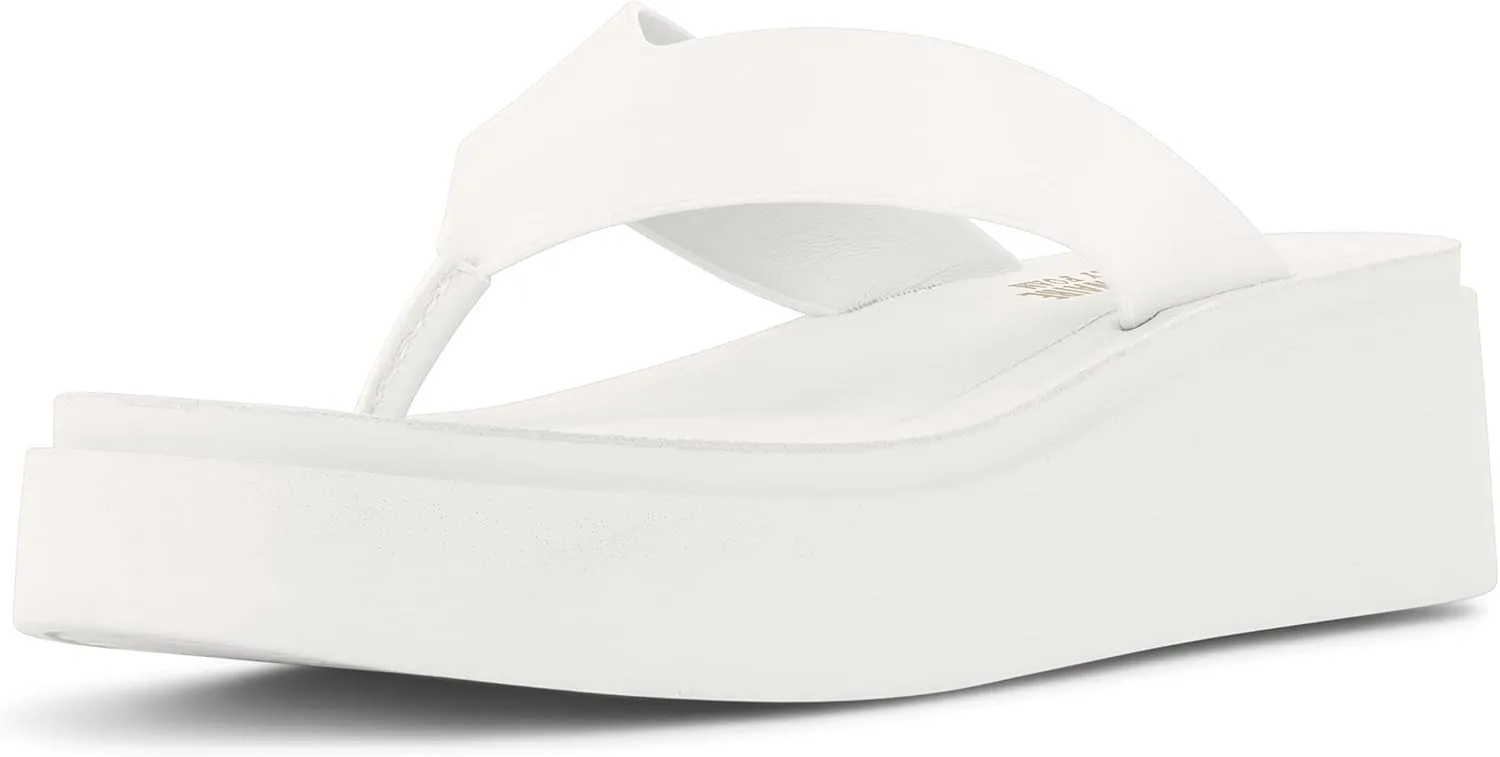 CUSHIONAIRE Women's Pippin thong platform sandal with Memory Foam