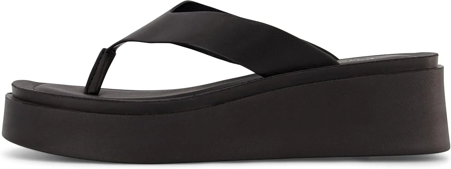 CUSHIONAIRE Women's Pippin thong platform sandal with Memory Foam