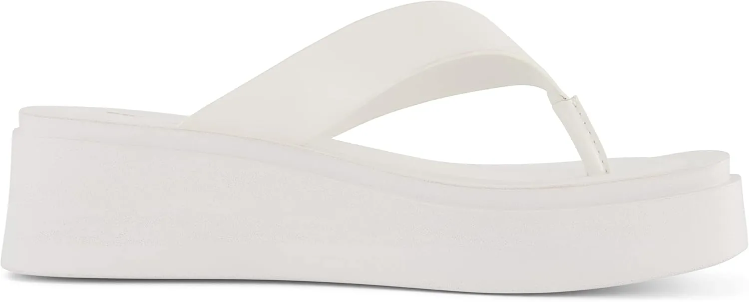 CUSHIONAIRE Women's Pippin thong platform sandal with Memory Foam