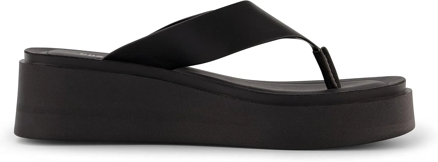 CUSHIONAIRE Women's Pippin thong platform sandal with Memory Foam