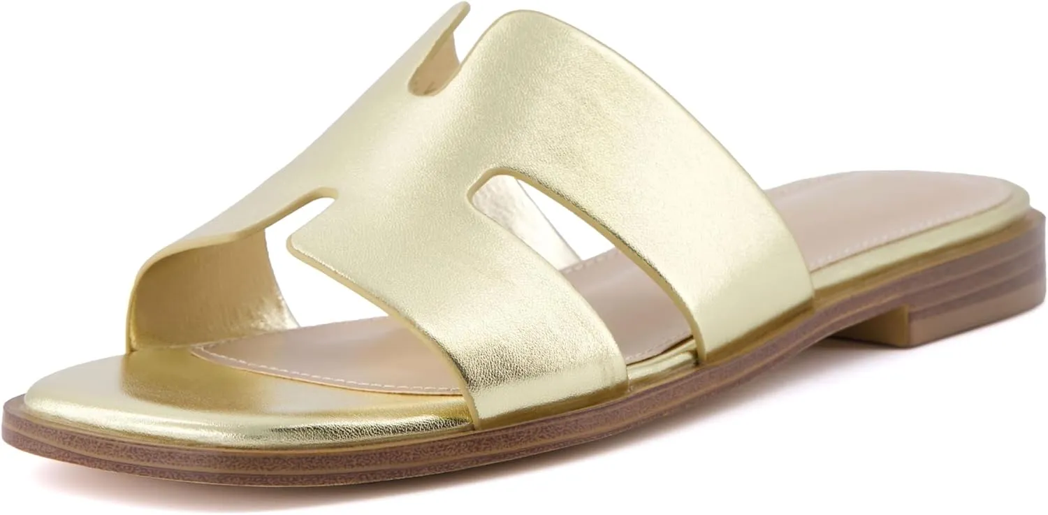 CUSHIONAIRE Women's Voyage slide sandal Memory Foam, Wide Widths Available