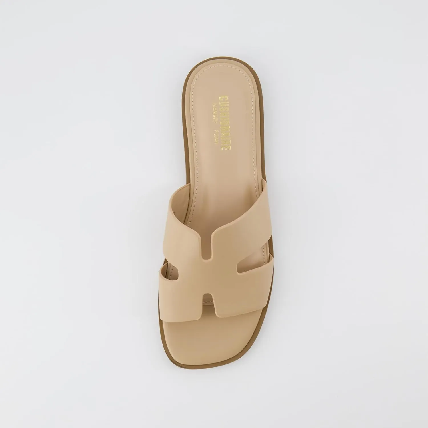 CUSHIONAIRE Women's Voyage slide sandal Memory Foam, Wide Widths Available