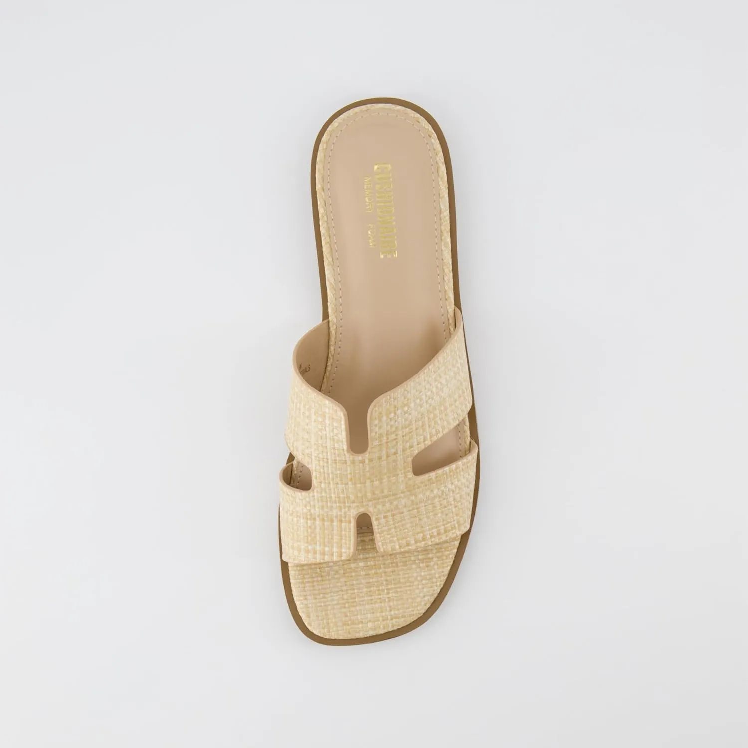 CUSHIONAIRE Women's Voyage slide sandal  Memory Foam, Wide Widths Available