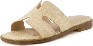 CUSHIONAIRE Women's Voyage slide sandal  Memory Foam, Wide Widths Available