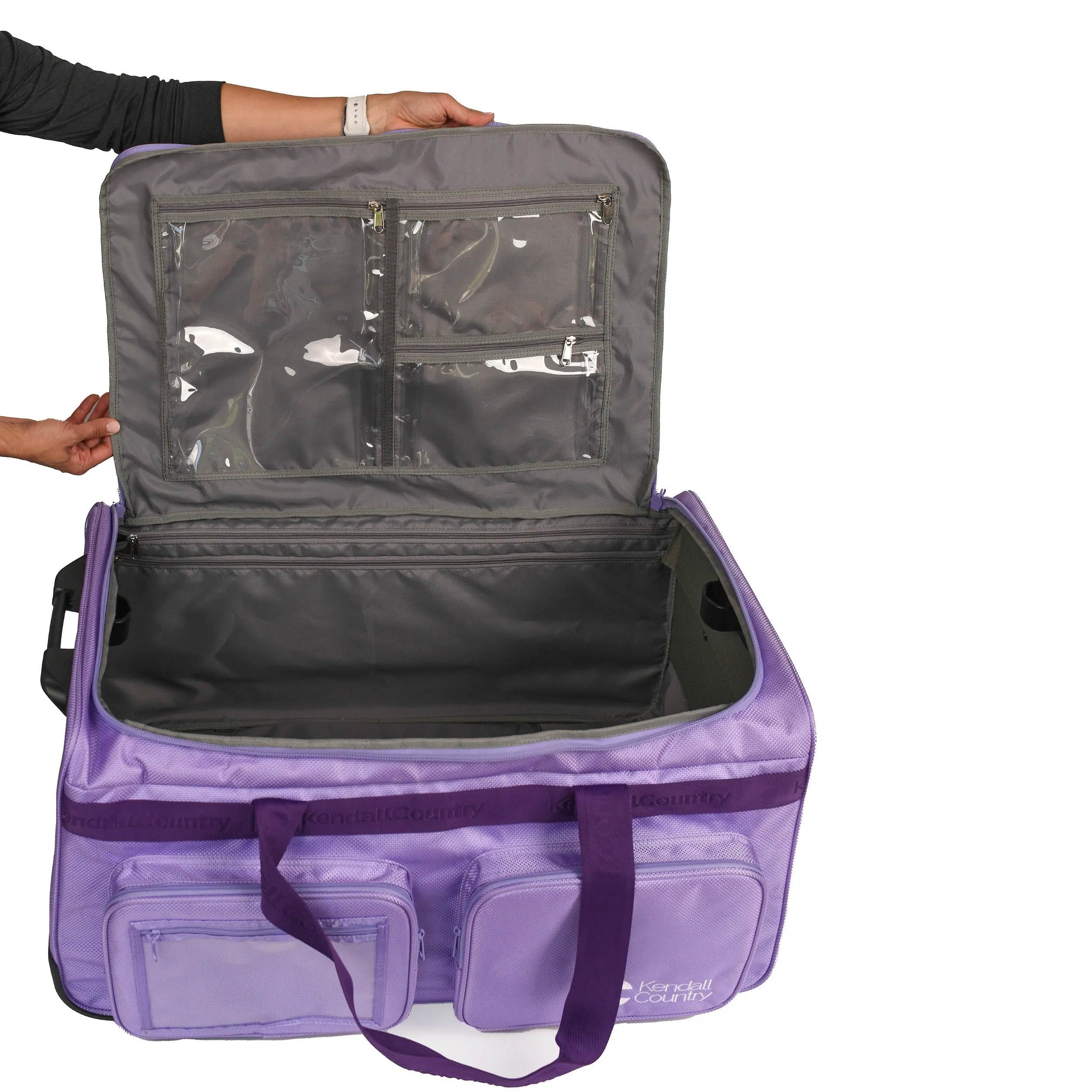Dance Bag with Garment Rack - Lilac Purple, Large 28"