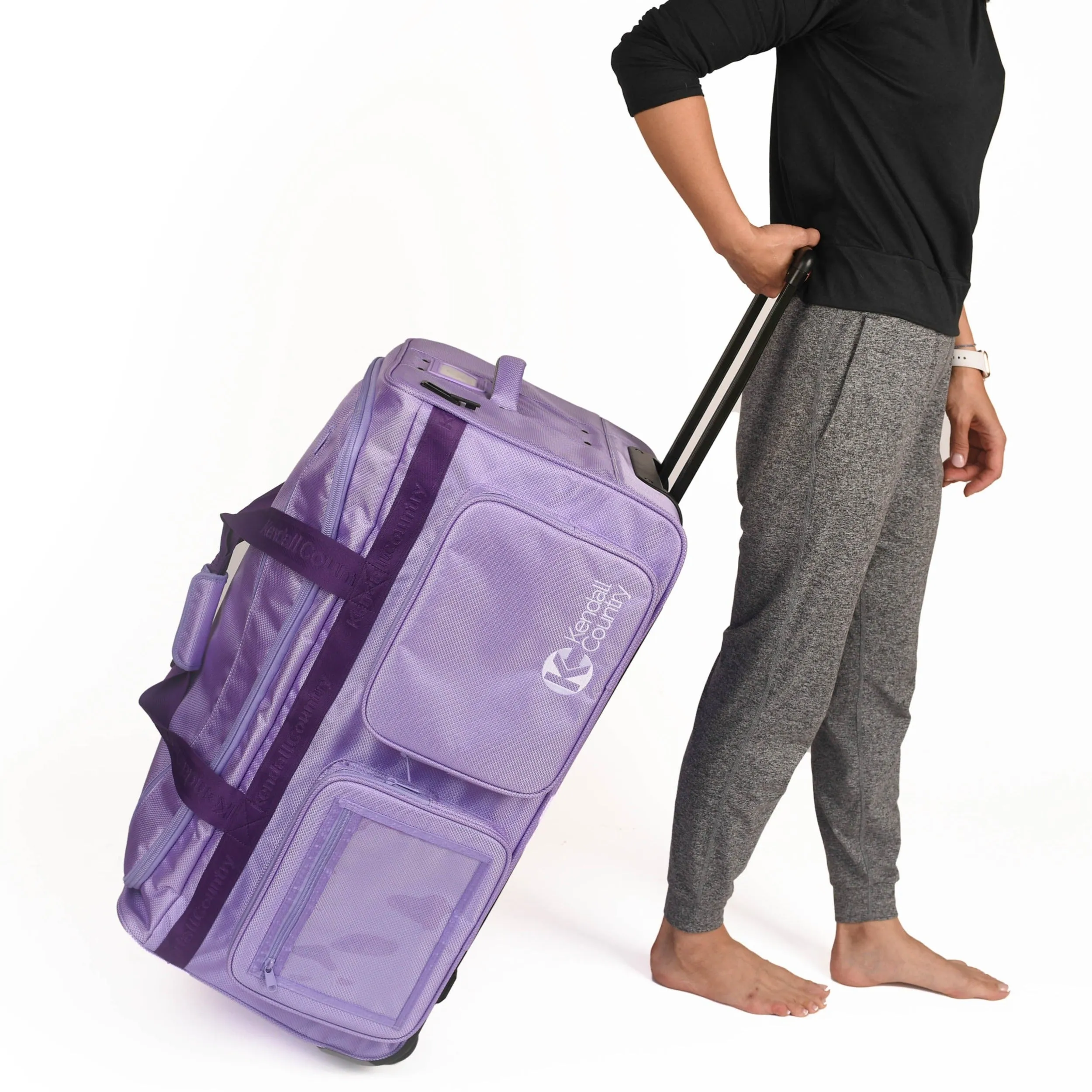 Dance Bag with Garment Rack - Lilac Purple, Large 28"