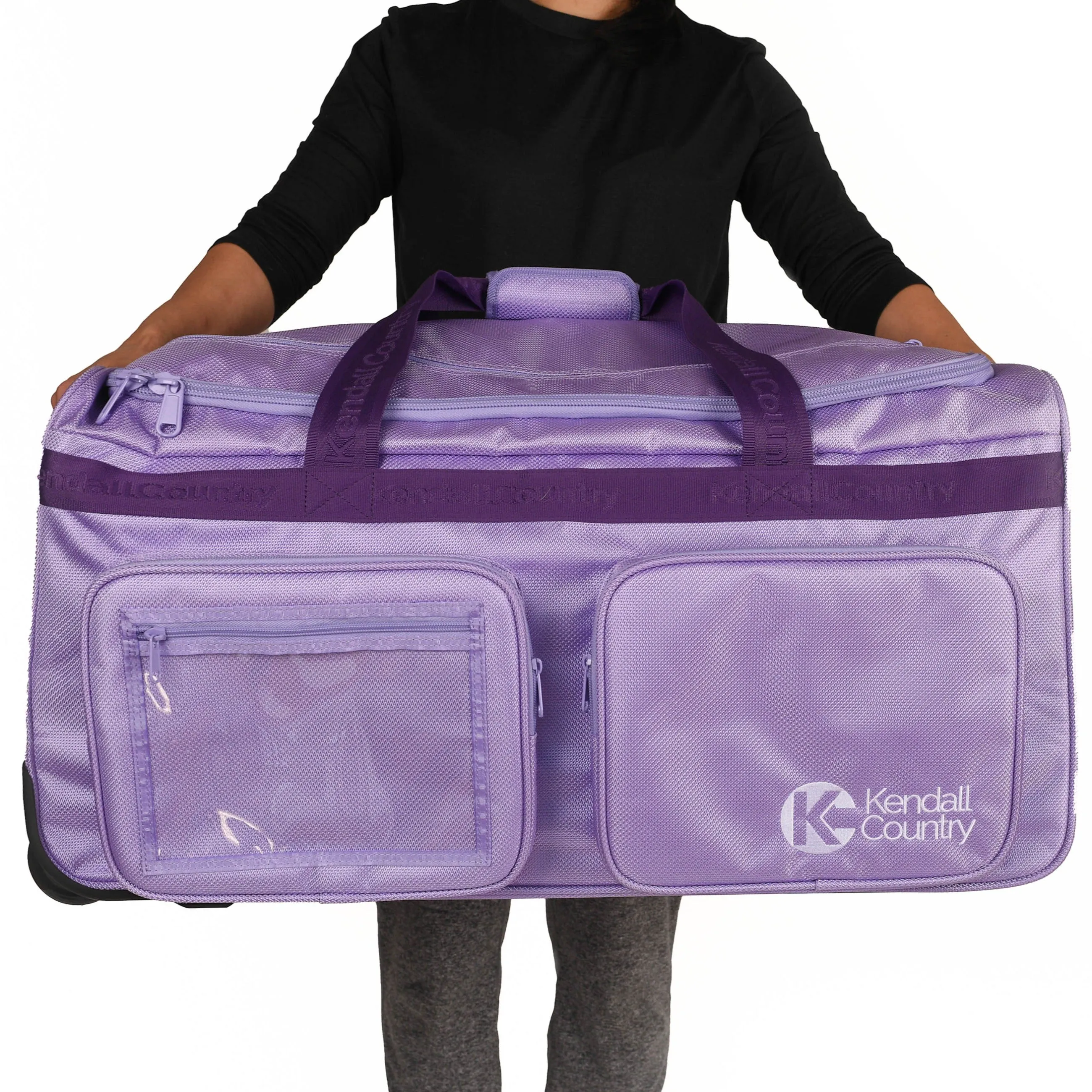 Dance Bag with Garment Rack - Lilac Purple, Large 28"