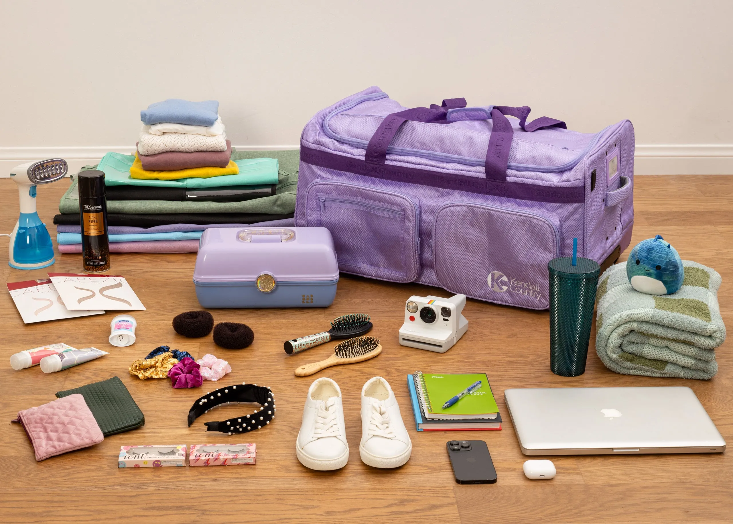 Dance Bag with Garment Rack - Lilac Purple, Large 28"