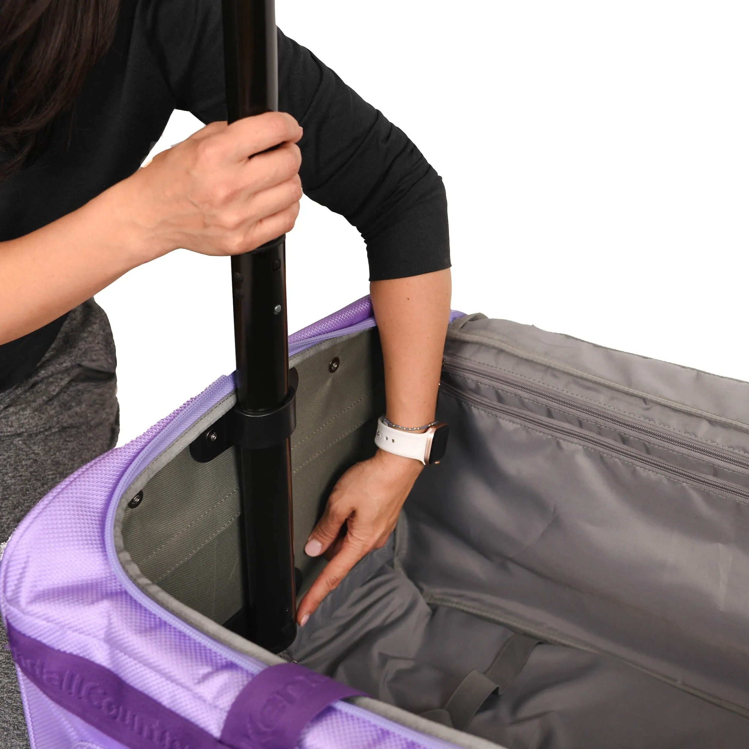 Dance Bag with Garment Rack - Lilac Purple, Large 28"