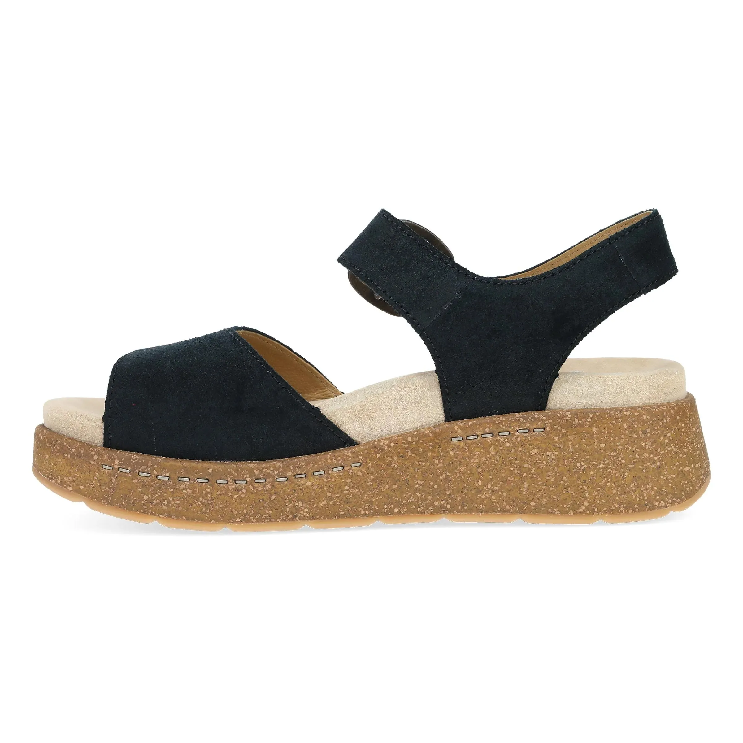 Dansko Women's Bianca Sandal - Black Burnished Suede