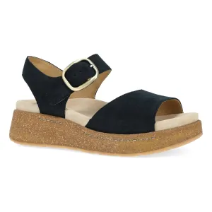 Dansko Women's Bianca Sandal - Black Burnished Suede