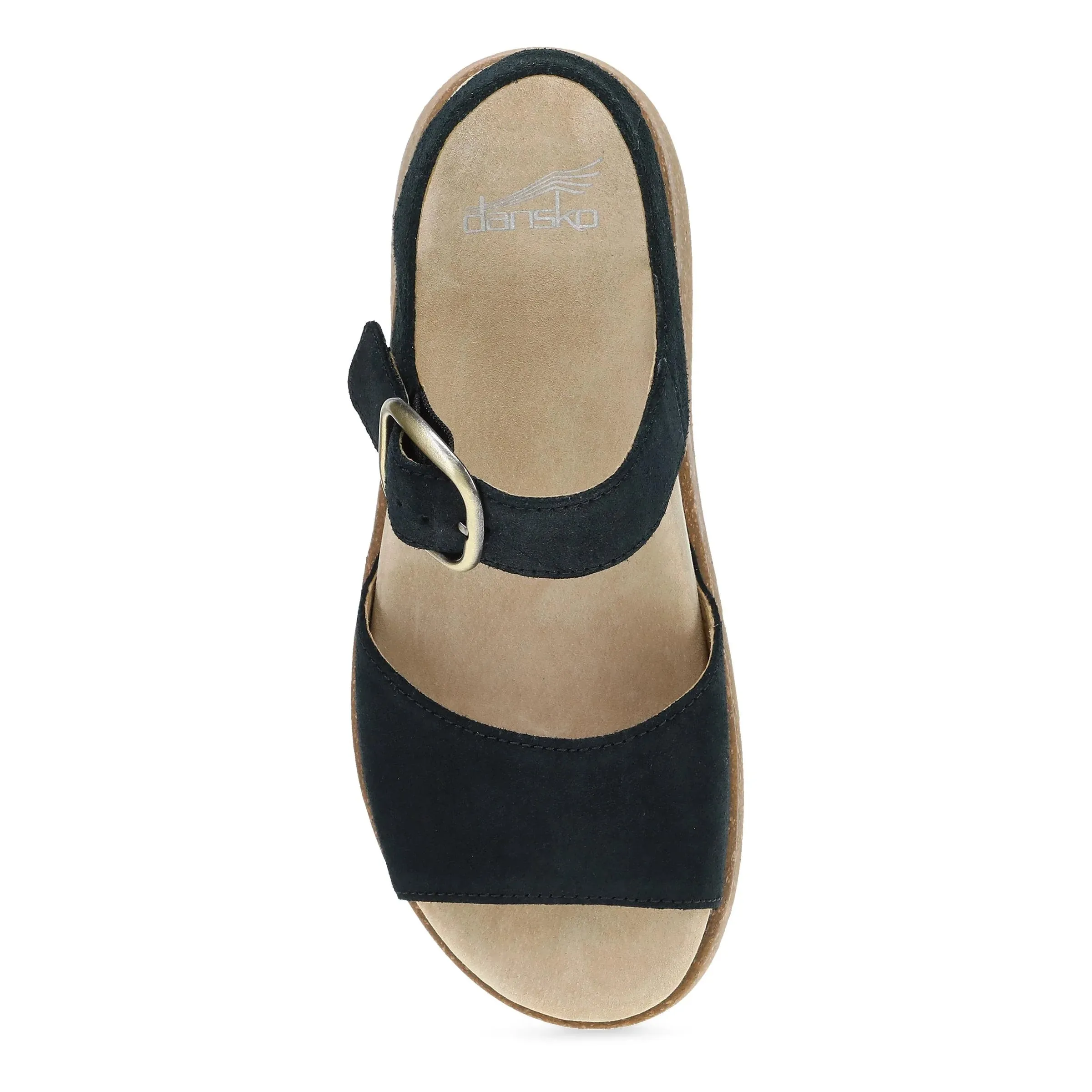Dansko Women's Bianca Sandal - Black Burnished Suede