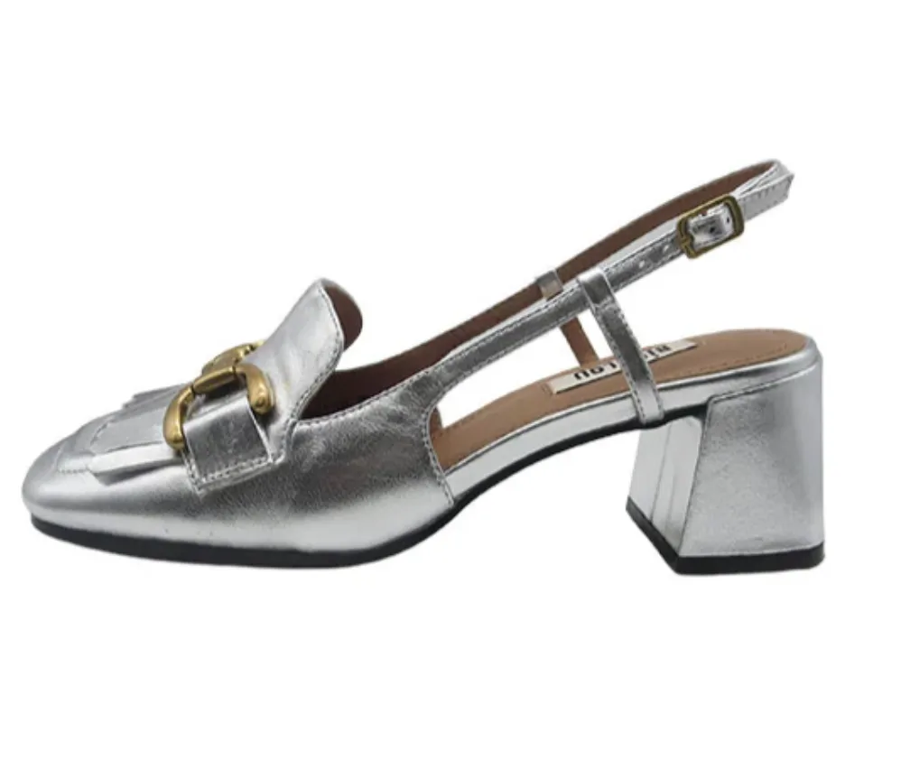 DENNIS Silver Loafers BIBI LOU