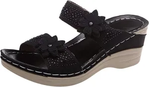 Eduavar Sandals for Women Dressy Summer, Womens Sandals Dressy Comfortable Sandals Open Toe Slip On Walking Sandals Shoes