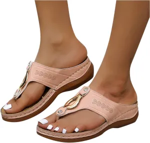 Eduavar Sandals Women, Sandals Women Dressy Summer Comfy Flip Flops Sandals Breathable Open Toe Flat Sandals