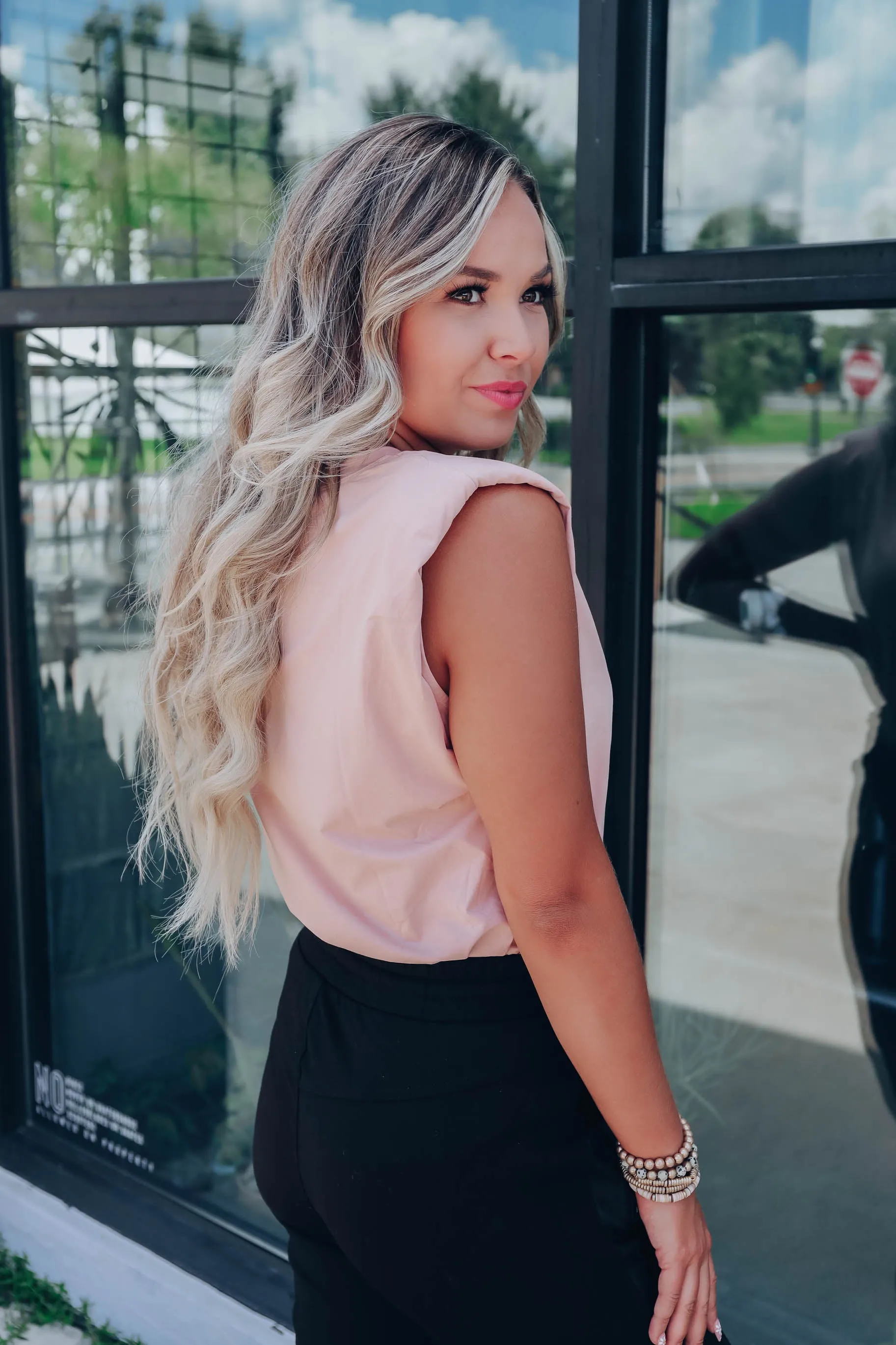 Elina Muscle Sleeve Top - Nude - Final Sale