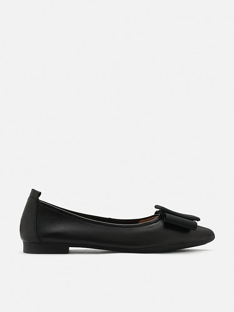 Elyse Bow Buckled Pointed Toe Flats