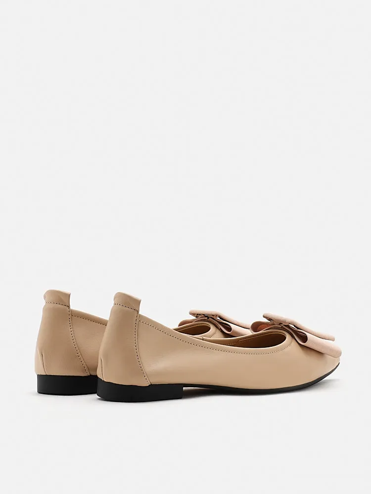 Elyse Bow Buckled Pointed Toe Flats