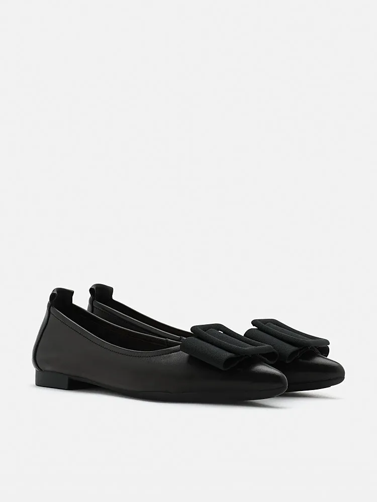 Elyse Bow Buckled Pointed Toe Flats